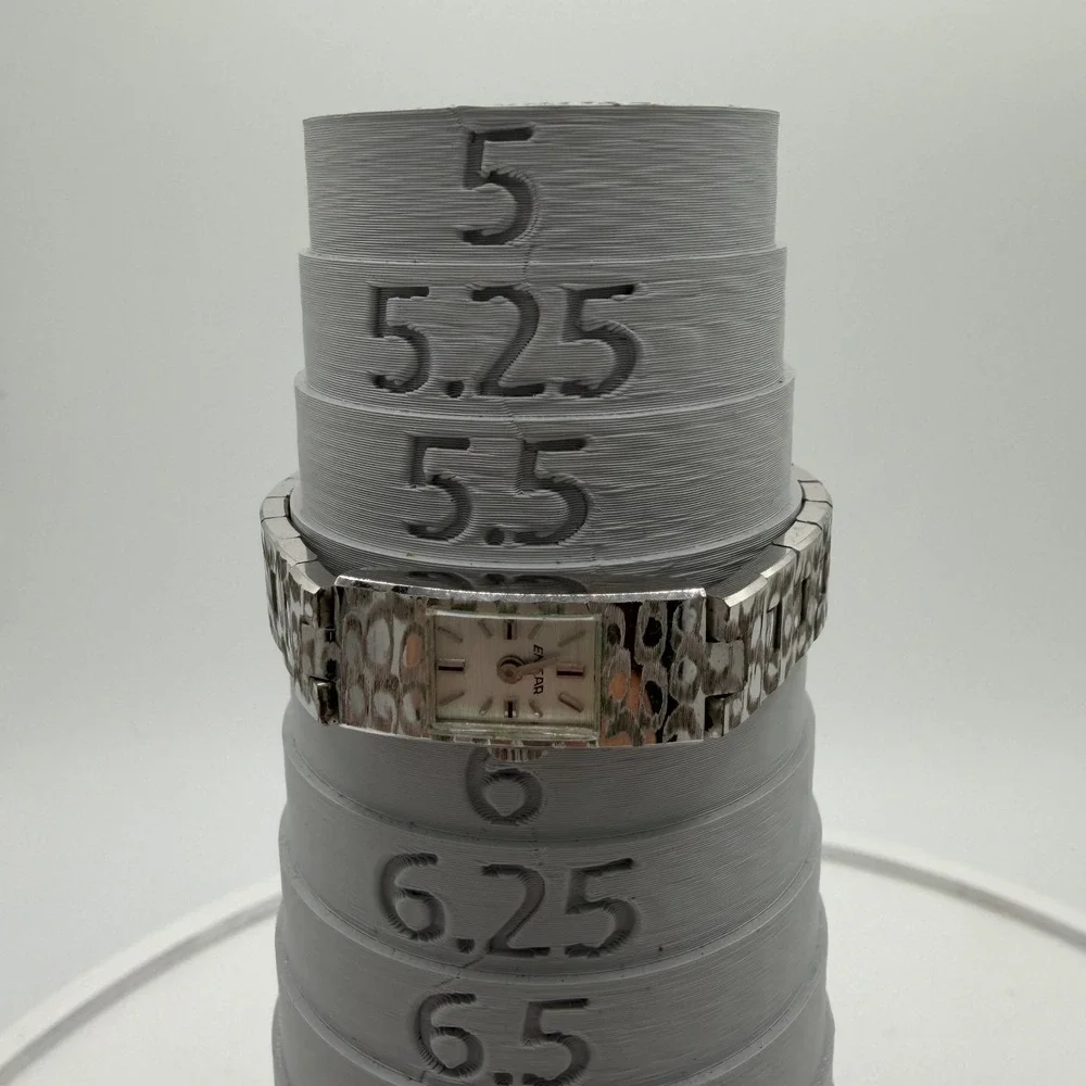 Vintage Enicar Silver‎ Tone Textured Link Analog Manual Women Watch